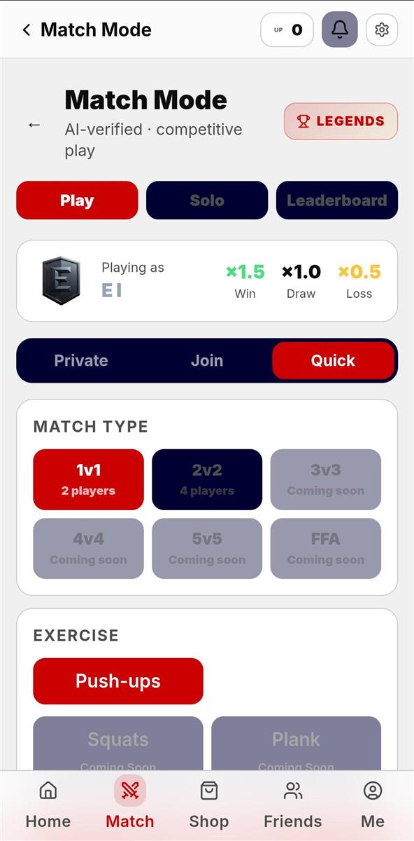 ARCK app screen