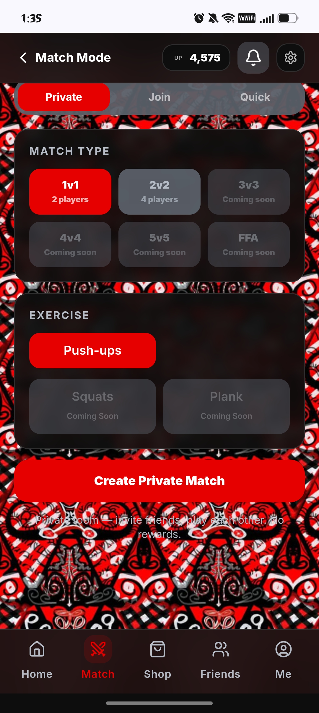 ARCK match setup